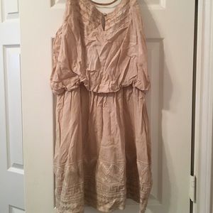 Tan Andre Blue mini dress, size L